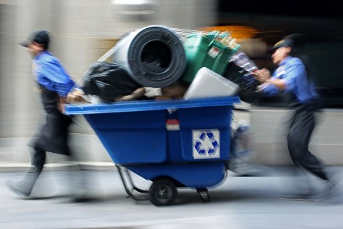 Various types of business waste for removal